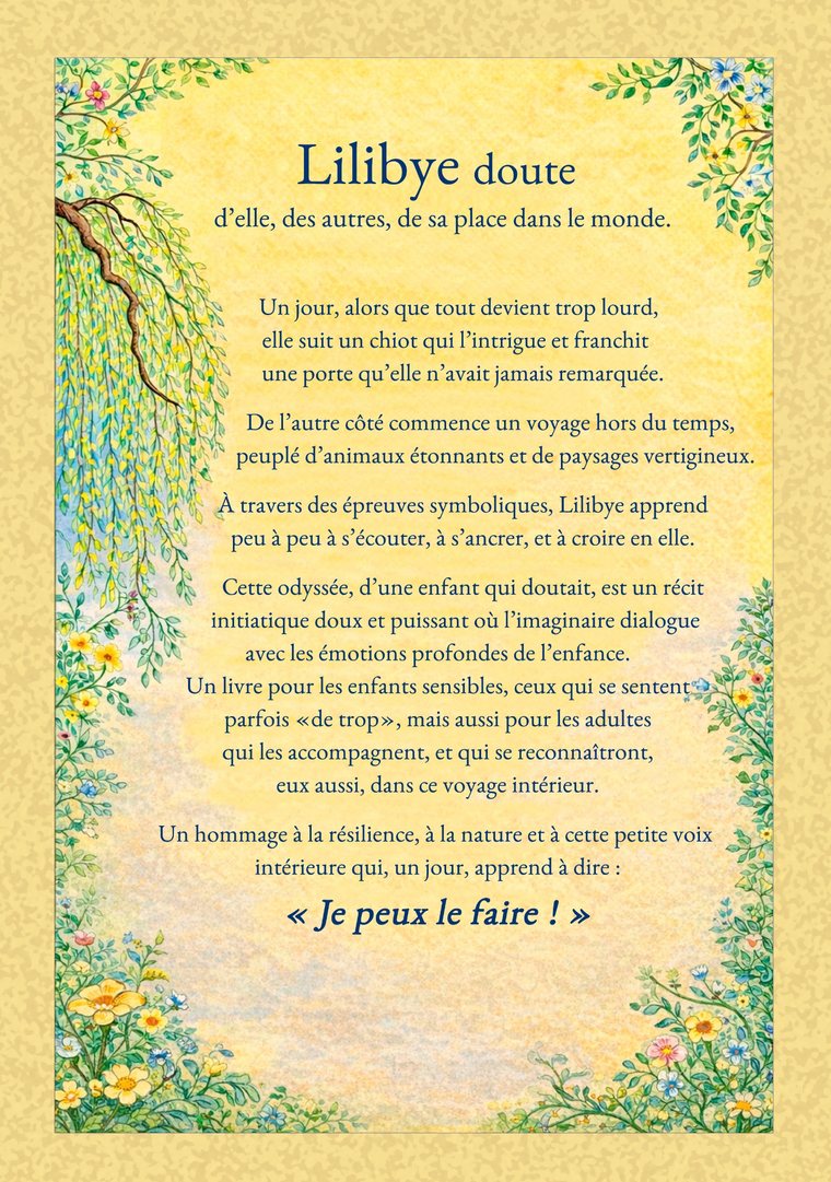 Quatrième de couverture : Lilibye doute d'elle, des autres, de sa place dans le monde…